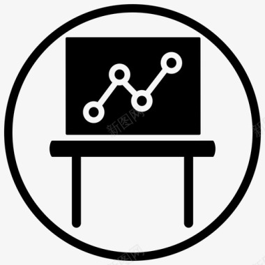 演示图表演示分析董事会图标