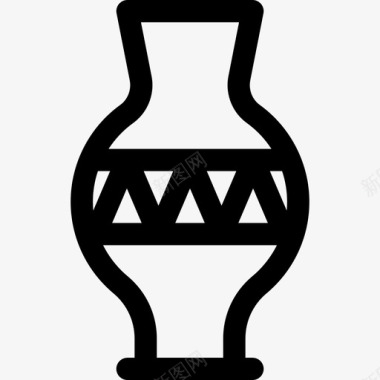 花瓶家居用品31直纹图标
