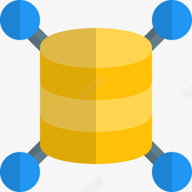 WEB应用连接的web应用程序平面数据库图标