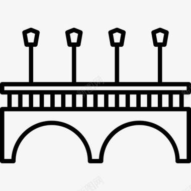 桥梁素材桥建筑艺术图标