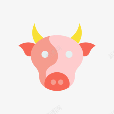 牛耕田牛屠夫37扁平图标