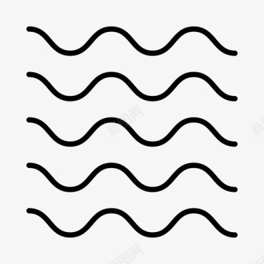 正六边形图案波浪线线条图案图标