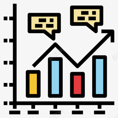 矢量数据分析图标分析数据分析15线性颜色图标
