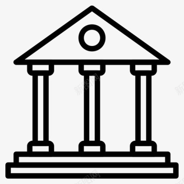 宫廷银行建筑图标