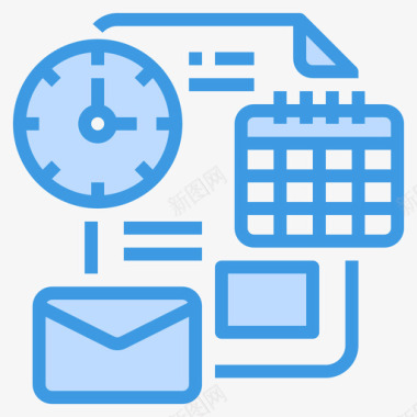 日程本日程表商务495蓝色图标