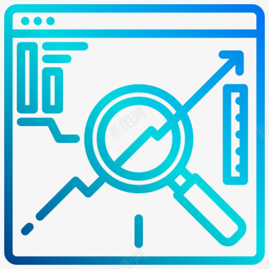 矢量数据分析图标分析数据分析26线性梯度图标