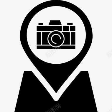 旅游者照相机地图图标
