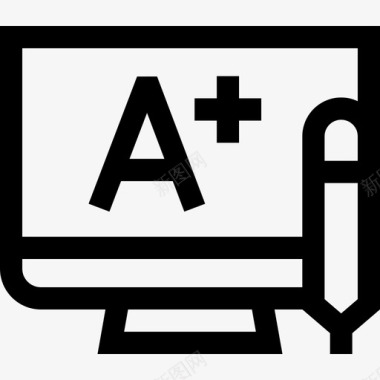 水墨数字9计算机数字学习9线性图标