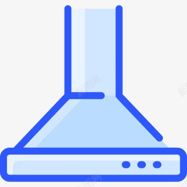抽油烟机厨房146蓝色图标