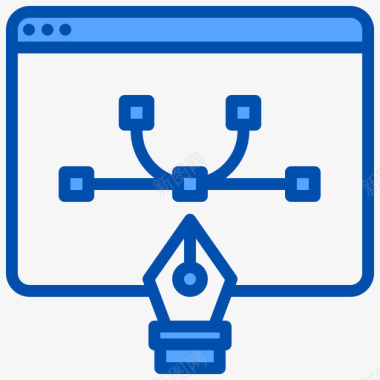 网页设计网页托管85蓝色图标