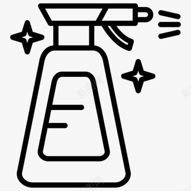 清洁喷雾喷瓶图标