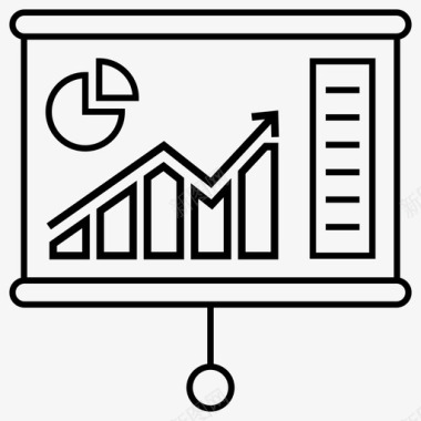 PPT图形演示业务演示业务分析图表应用程序图标