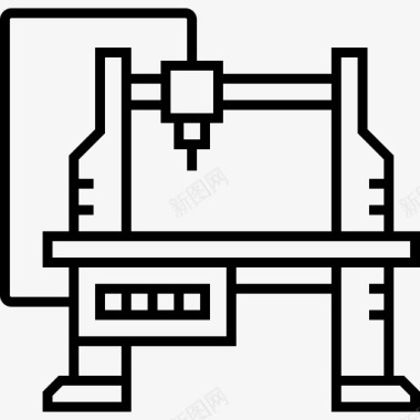 山3D3d打印机工业过程47线性图标