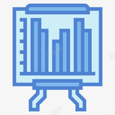 柱状图业务524蓝色图标