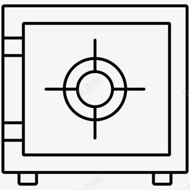 金融保护保险箱储物柜保护装置图标