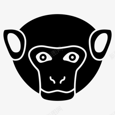 纯野生猴子动物黑猩猩图标