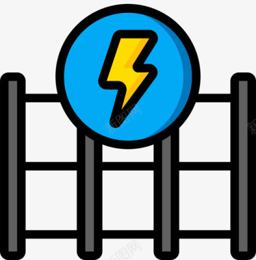 金围栏围栏农业71线性颜色图标