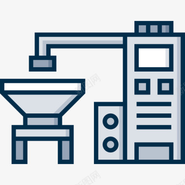 买卖过程机器工业过程46线性颜色图标