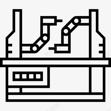 臂机械臂工业过程47线性图标