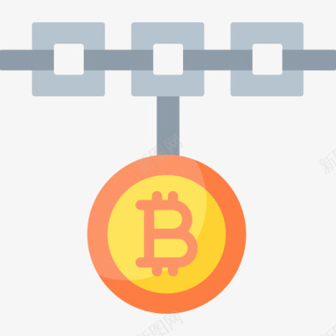 区块链区块链加密货币106扁平图标