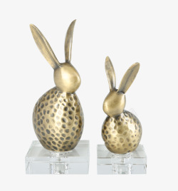 水晶底座铜兔子摆件摆件图素材