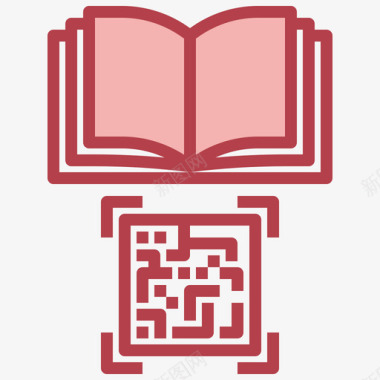 书籍条形码和二维码11红色图标