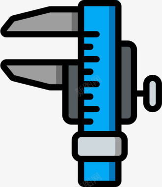 测量卷尺卡尺大地测量线颜色图标