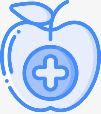 减肥苹果减肥健身5蓝色图标