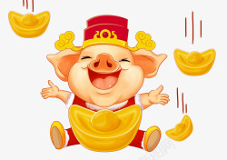 新年喜庆插画猪1猪年猪年素材