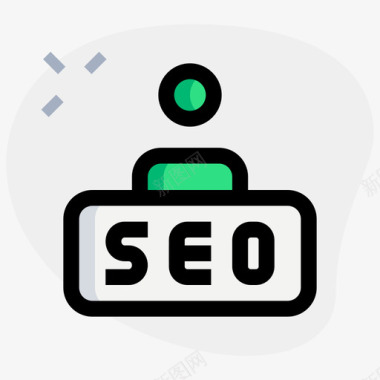 像SEO和网络用户网络应用SEO1圆形形状图标