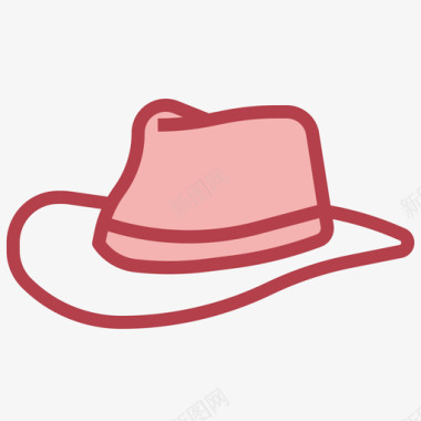 牛仔帽野营179红色图标
