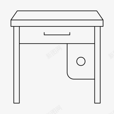 书桌书桌装饰家具图标