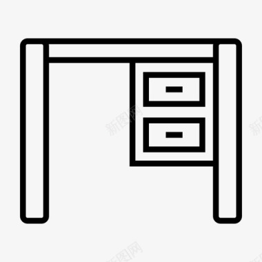 装饰系列办公桌装饰家具图标