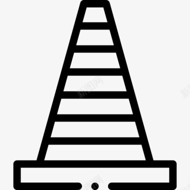 锥形锥形工业过程51直线图标