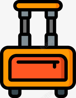 带着行李箱行李箱行李4线性颜色图标