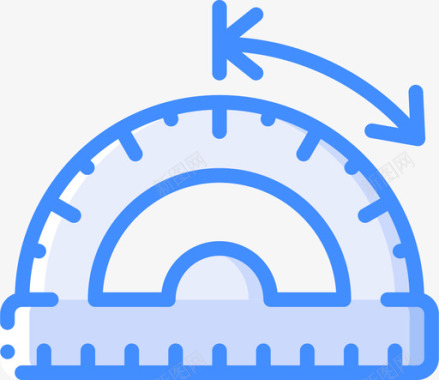 测量量角器大地测量和测量4蓝色图标