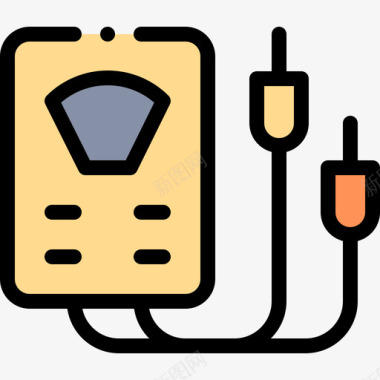电压表电压表工业过程55线性颜色图标