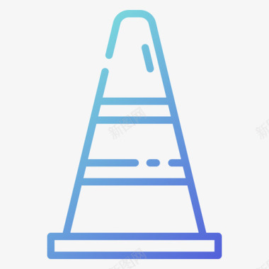 锥交通锥紧急服务47坡度图标