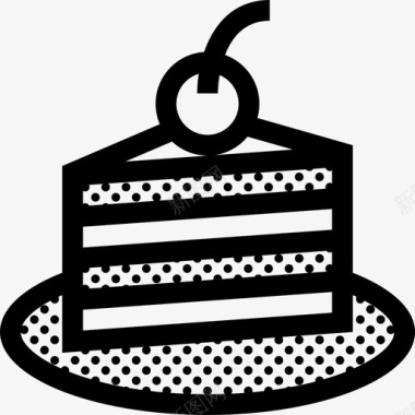 圆点蛋糕生日生日蛋糕图标