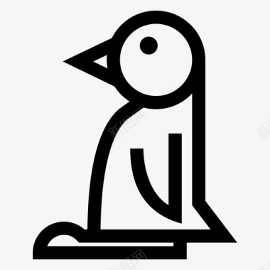 雪地企鹅动物鸟图标