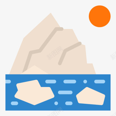 冰山生态环境10平坦图标