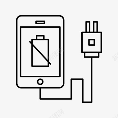 电池能量低电池电量低智能手机电量低图标