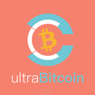 竖排ultraBitcoin黑底竖排LOG图标