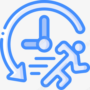 跑步男饮食与健身5蓝色图标