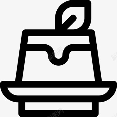 布丁布丁纯素30线性图标