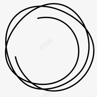 涂鸦圆圈弧线气泡图标