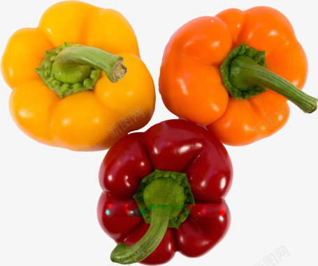 图辣椒甜柿椒丨蔬菜瓜果面包肉类中西餐持续更新本套大图标