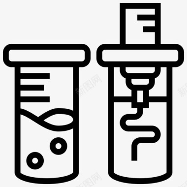 矢量试管试管科学144线性图标