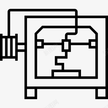 山3D3d打印机工业过程47线性图标