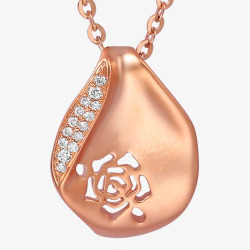 IDo玫瑰系列18K金钻石项链坠珠宝定制编号P00素材